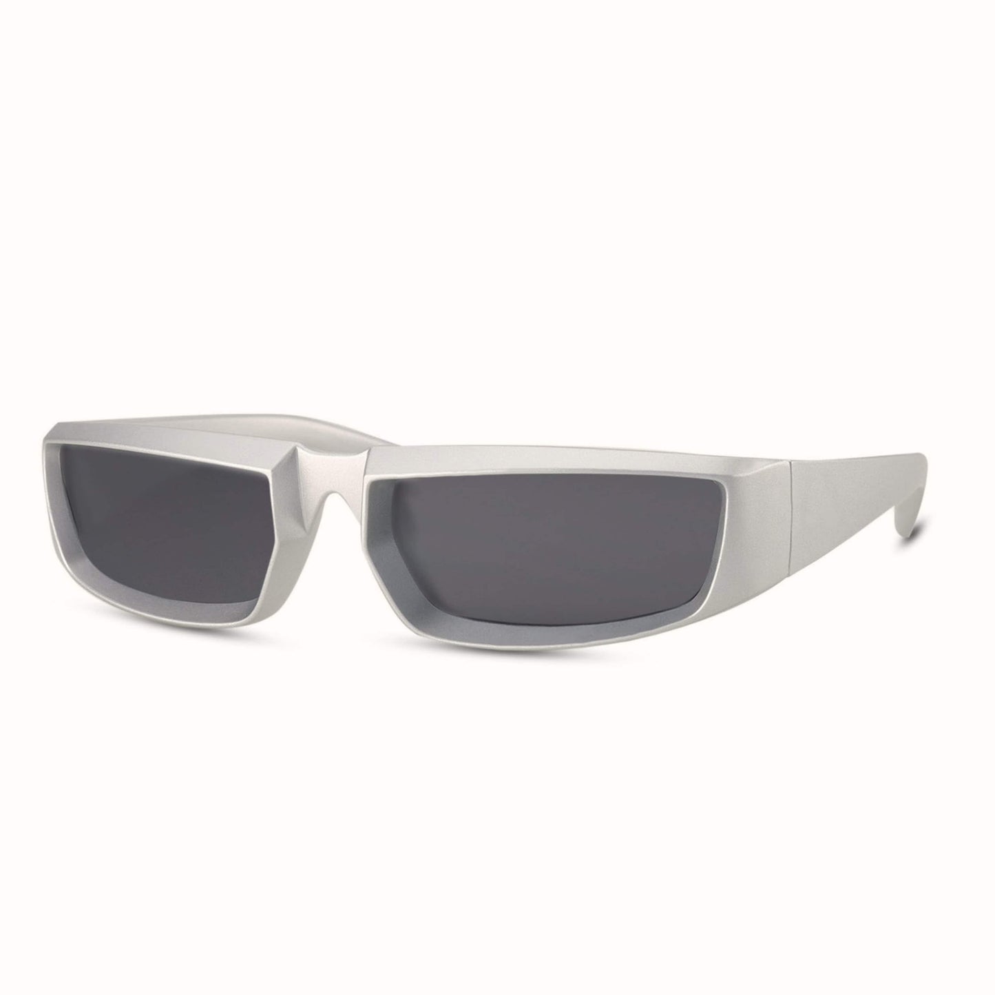 Cheap Grey Rectangle Retro Sunglasses