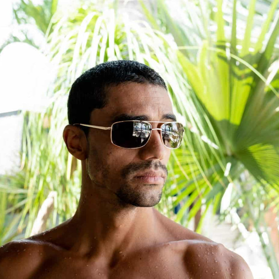 Aviator Mens Trendy Oversized Brown Sunglasses