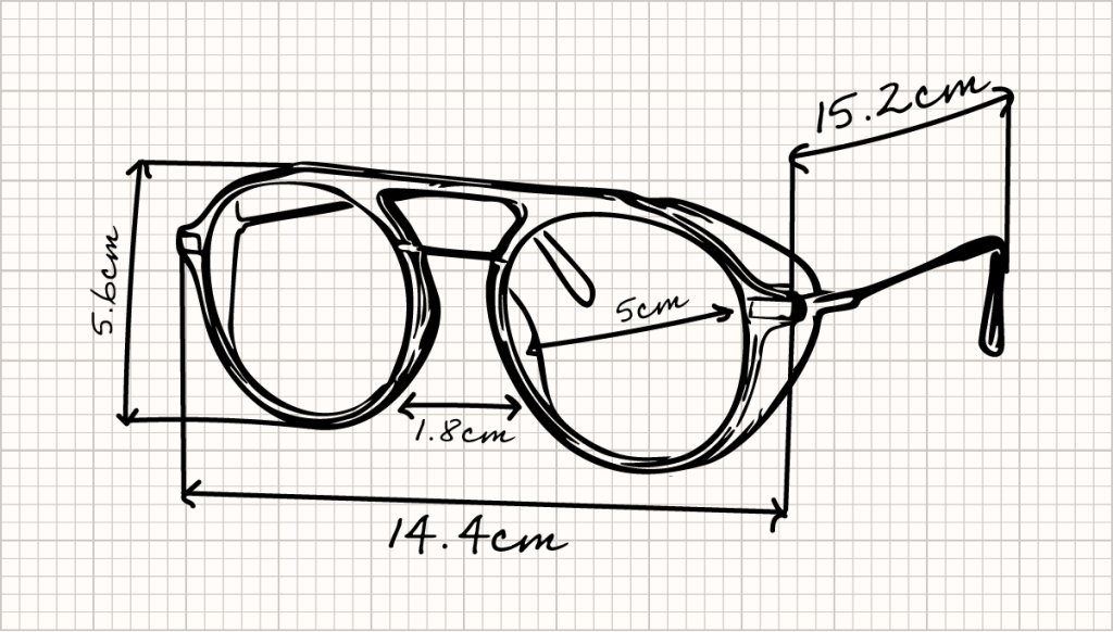 black circular sunglasses